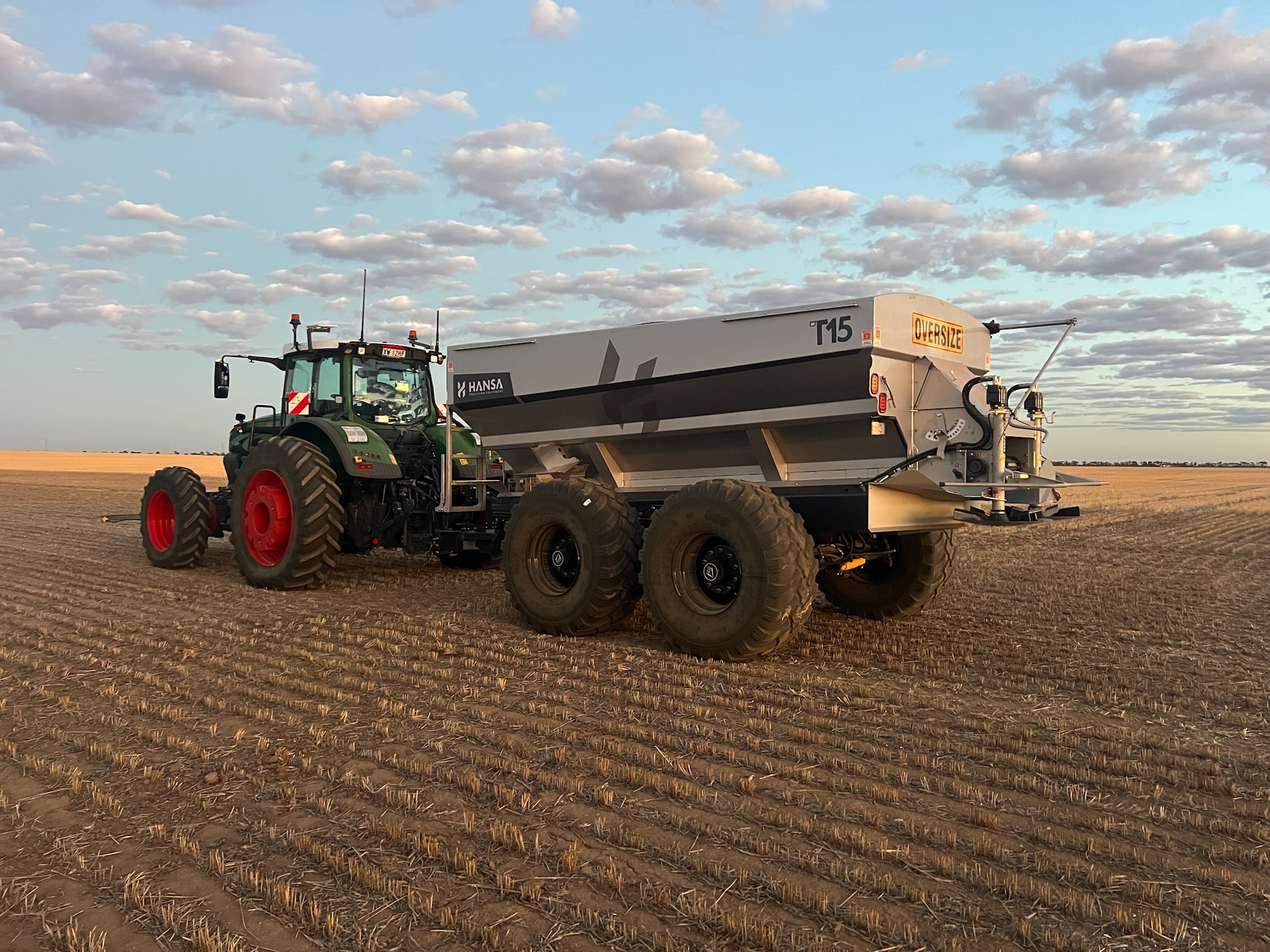 Hansa spreader in field
